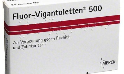 德国进口Fluor-Vigantoletten 500防佝偻龋齿 含氟维生素钙片