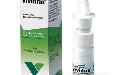 德国进口Vividrin 色甘酸钠喷鼻剂用于过敏性鼻炎花粉尘螨